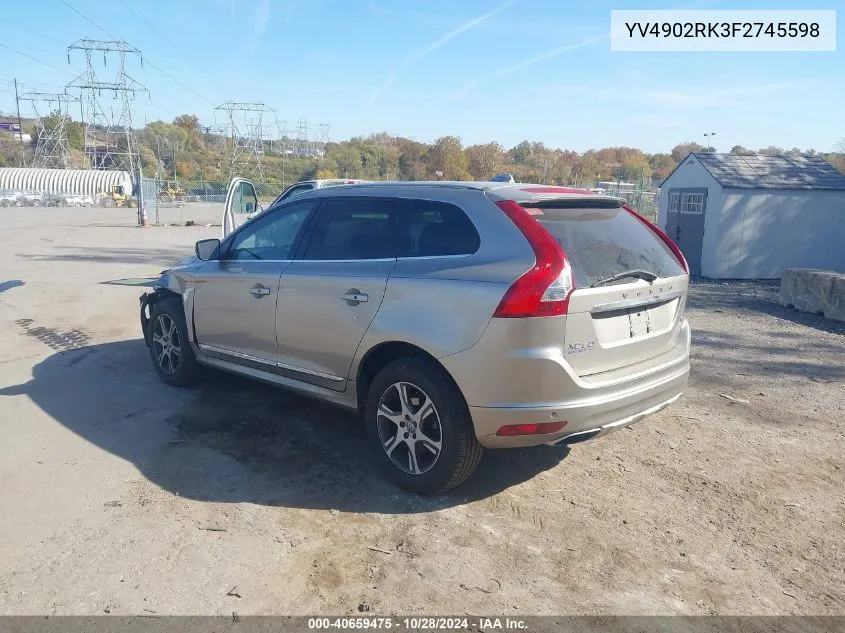 2015 Volvo Xc60 T6 VIN: YV4902RK3F2745598 Lot: 40659475