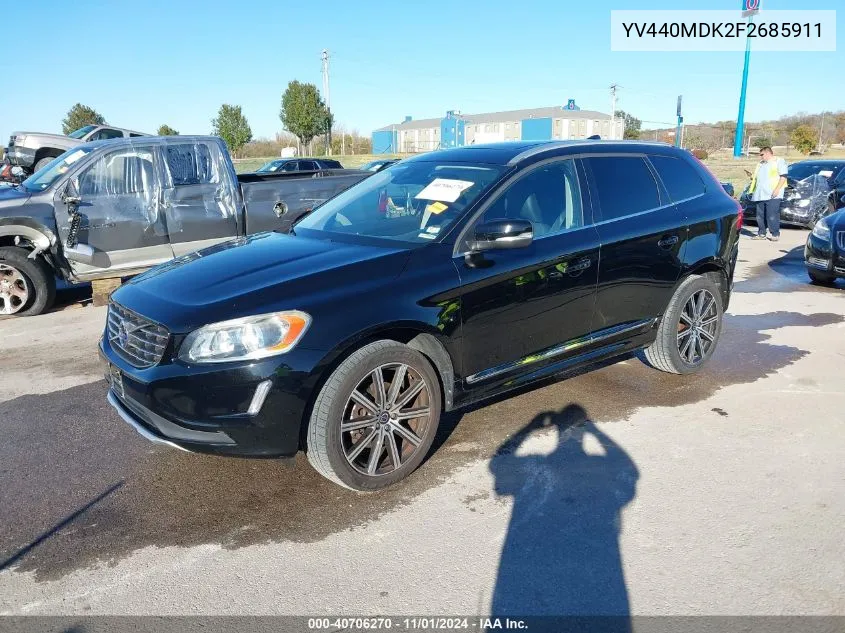 YV440MDK2F2685911 2015 Volvo Xc60 T5 Premier