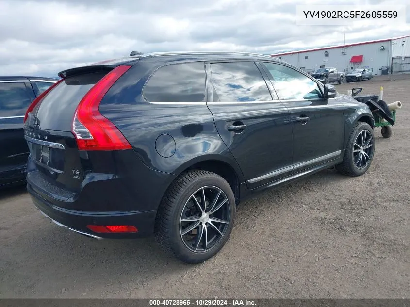 2015 Volvo Xc60 T6 Premier Plus VIN: YV4902RC5F2605559 Lot: 40728965