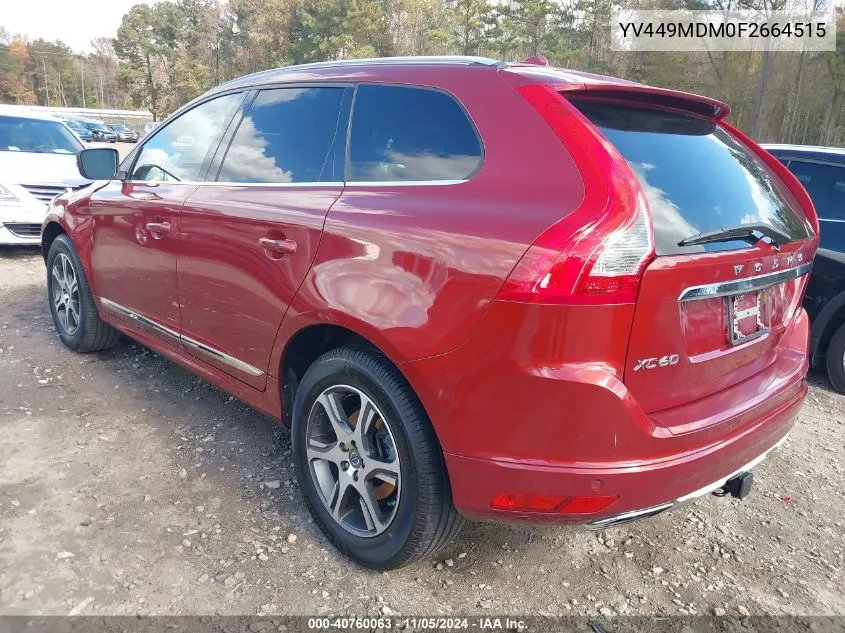 YV449MDM0F2664515 2015 Volvo Xc60 T6 Platinum