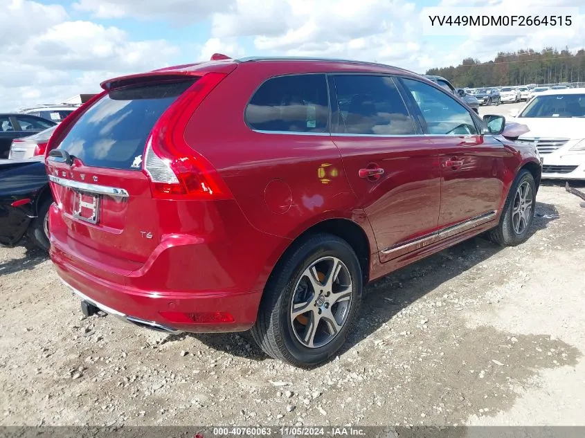 YV449MDM0F2664515 2015 Volvo Xc60 T6 Platinum