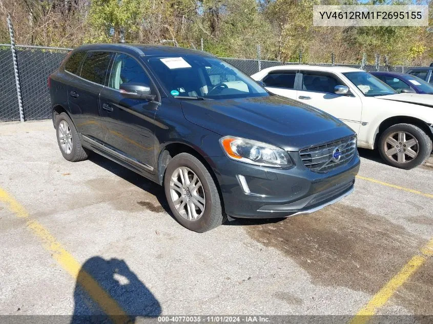 2015 Volvo Xc60 T5 Platinum VIN: YV4612RM1F2695155 Lot: 40770035