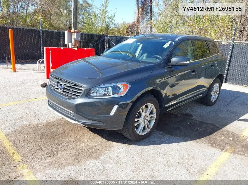 2015 Volvo Xc60 T5 Platinum VIN: YV4612RM1F2695155 Lot: 40770035