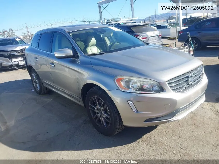 2015 Volvo Xc60 T5 Premier Plus VIN: YV426MDC1F2605092 Lot: 40837679