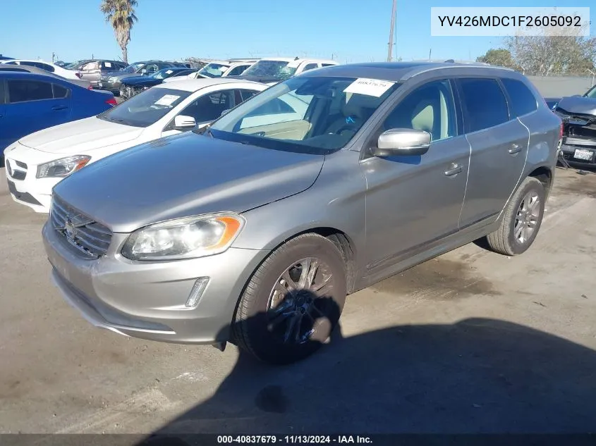 2015 Volvo Xc60 T5 Premier Plus VIN: YV426MDC1F2605092 Lot: 40837679