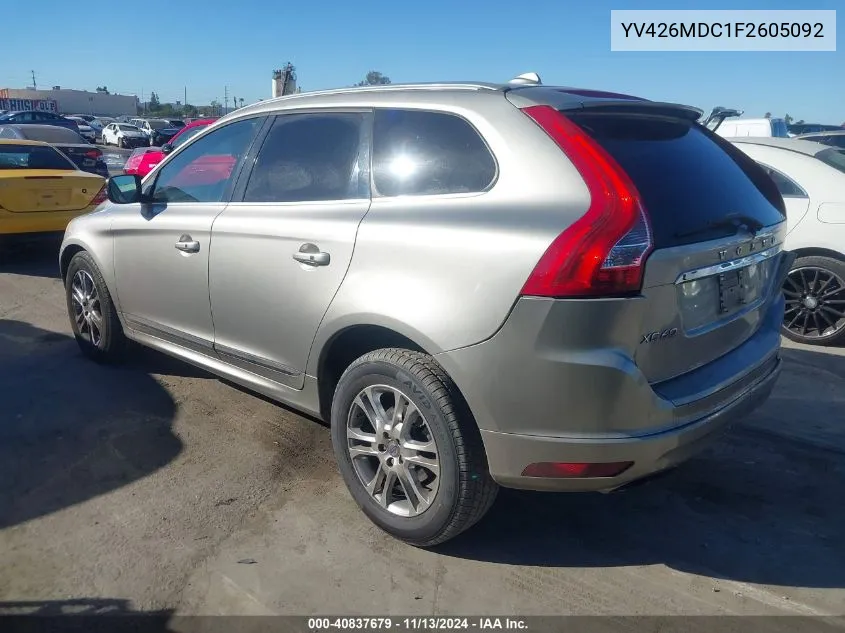 2015 Volvo Xc60 T5 Premier Plus VIN: YV426MDC1F2605092 Lot: 40837679