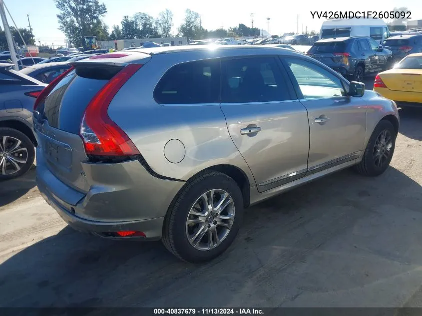 2015 Volvo Xc60 T5 Premier Plus VIN: YV426MDC1F2605092 Lot: 40837679