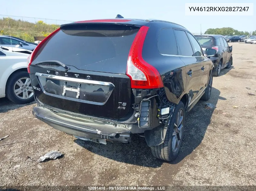 YV4612RKXG2827247 2016 Volvo Xc60