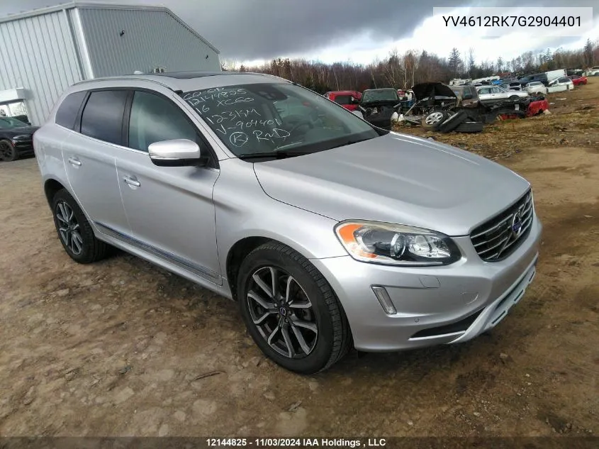 2016 Volvo Xc60 VIN: YV4612RK7G2904401 Lot: 12144825