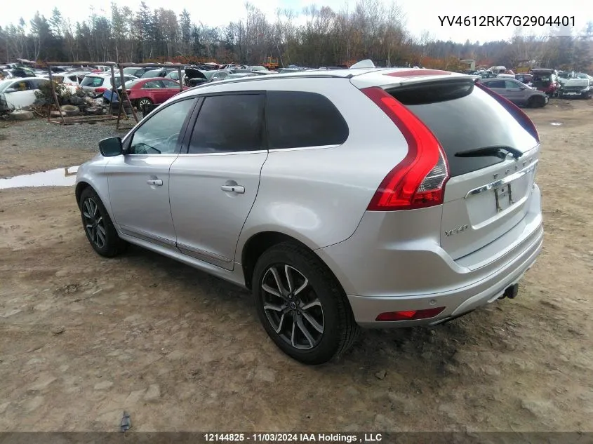 2016 Volvo Xc60 VIN: YV4612RK7G2904401 Lot: 12144825