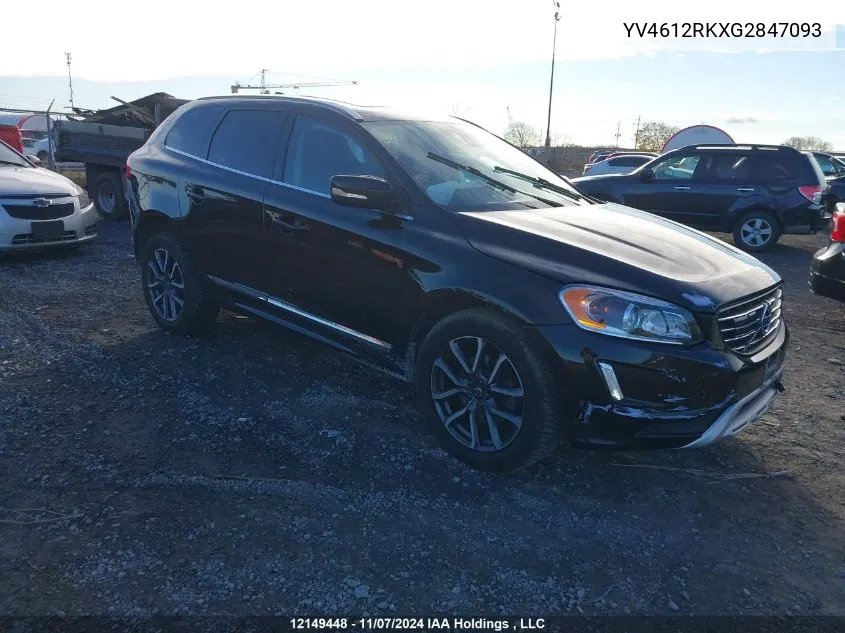 2016 Volvo Xc60 VIN: YV4612RKXG2847093 Lot: 12149448