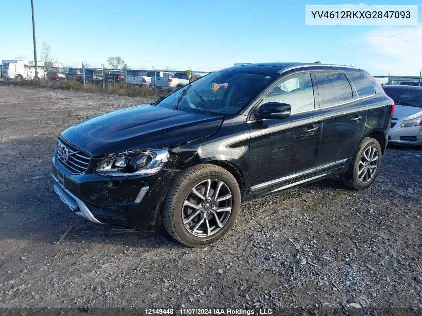 2016 Volvo Xc60 VIN: YV4612RKXG2847093 Lot: 12149448