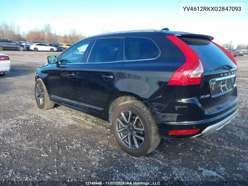 2016 Volvo Xc60 VIN: YV4612RKXG2847093 Lot: 12149448