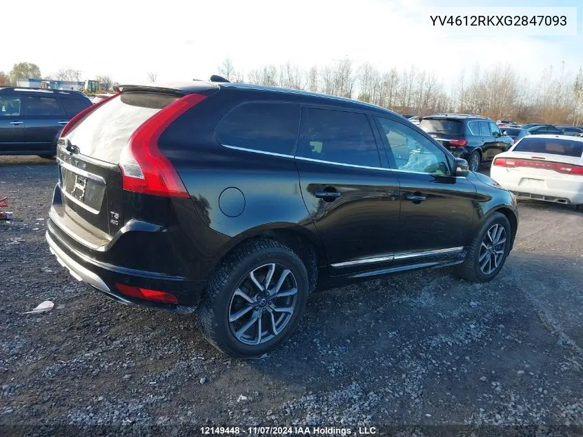 2016 Volvo Xc60 VIN: YV4612RKXG2847093 Lot: 12149448