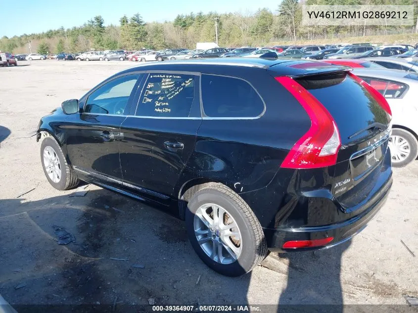 2016 Volvo Xc60 T5 Platinum VIN: YV4612RM1G2869212 Lot: 39364907