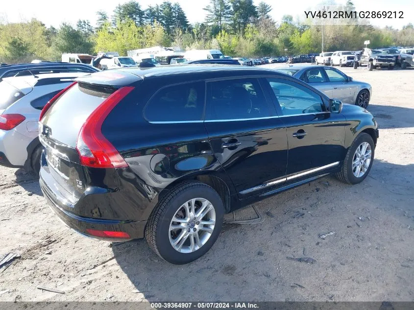 2016 Volvo Xc60 T5 Platinum VIN: YV4612RM1G2869212 Lot: 39364907