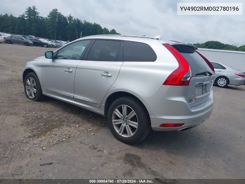 2016 Volvo Xc60 T6 Platinum VIN: YV4902RM0G2780196 Lot: 39954760