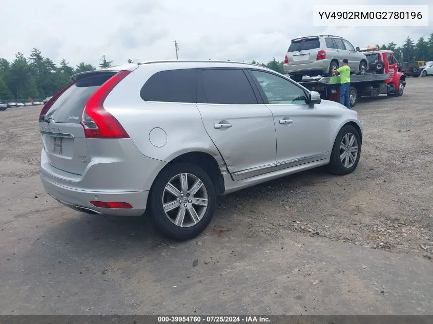 YV4902RM0G2780196 2016 Volvo Xc60 T6 Platinum