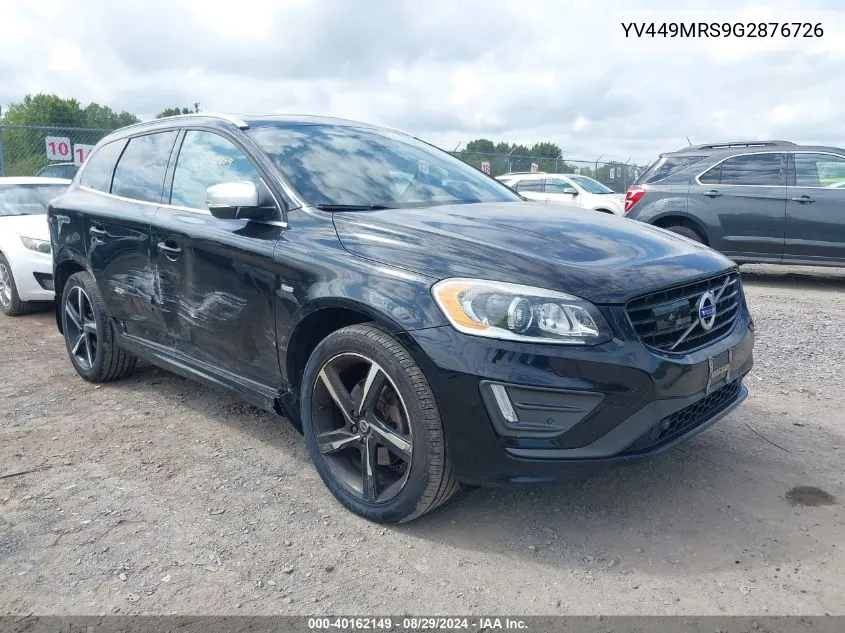 2016 Volvo Xc60 T6 Drive-E R-Design Platinum VIN: YV449MRS9G2876726 Lot: 40162149