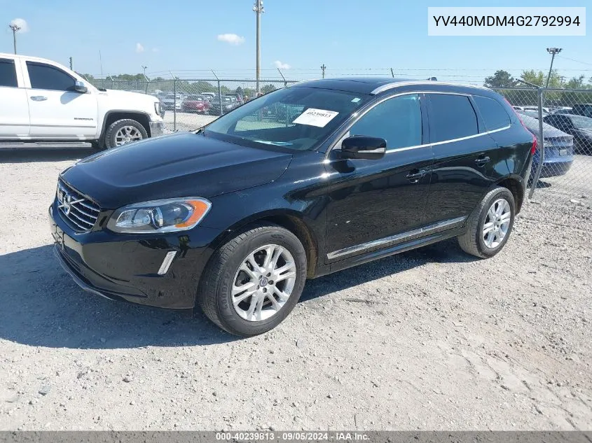 2016 Volvo Xc60 T5 Drive-E Platinum VIN: YV440MDM4G2792994 Lot: 40239813