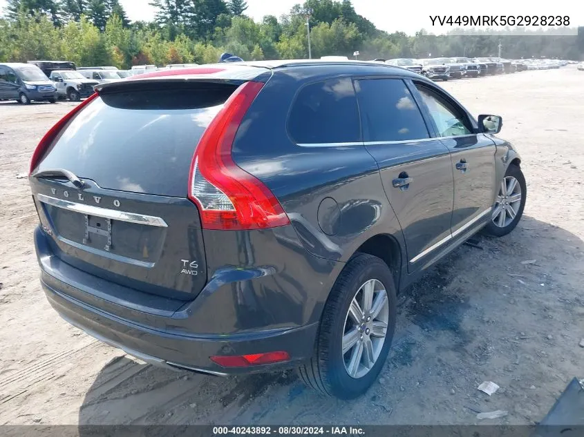 YV449MRK5G2928238 2016 Volvo Xc60 T6 Drive-E