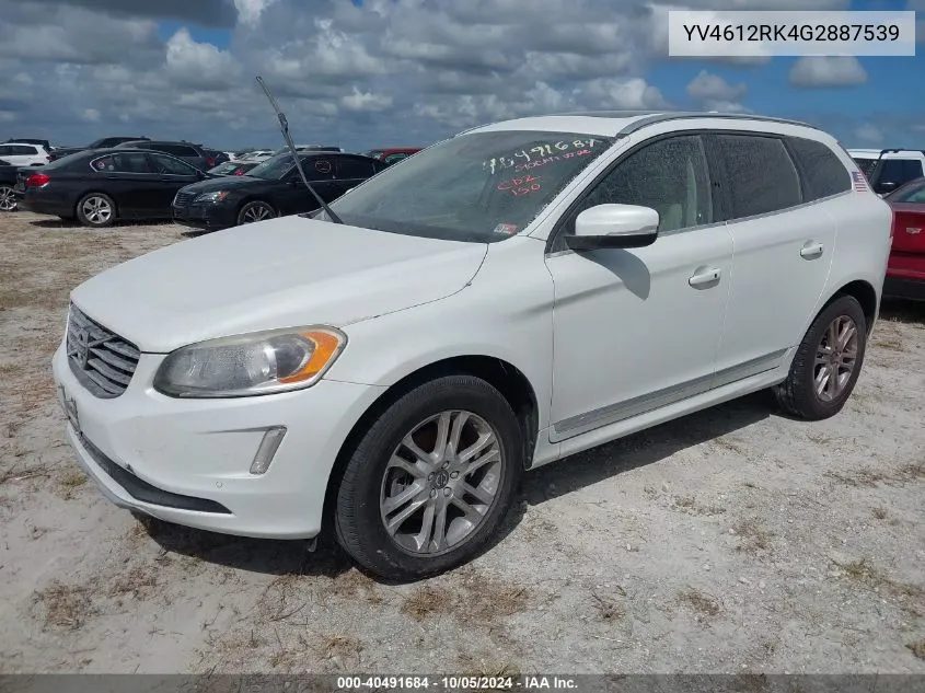 2016 Volvo Xc60 T5 Premier VIN: YV4612RK4G2887539 Lot: 40491684