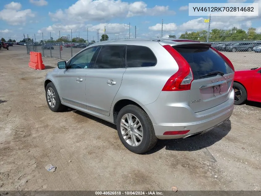 2016 Volvo Xc60 T5 Premier VIN: YV4612RK7G2814682 Lot: 40526518