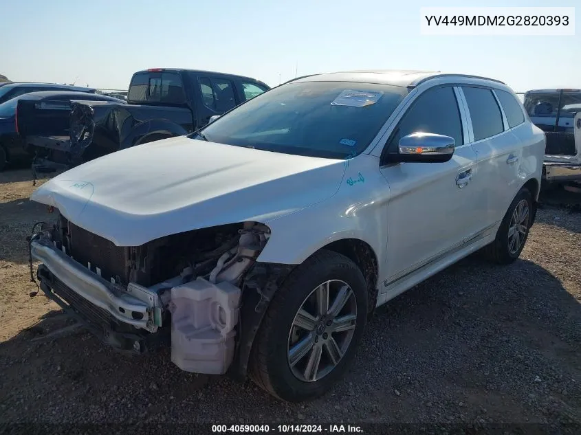 2016 Volvo Xc60 T6/Platinum VIN: YV449MDM2G2820393 Lot: 40590040