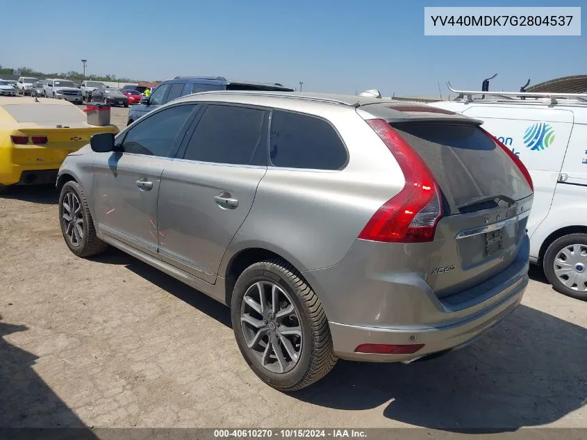 2016 Volvo Xc60 T5 Drive-E Premier VIN: YV440MDK7G2804537 Lot: 40610270