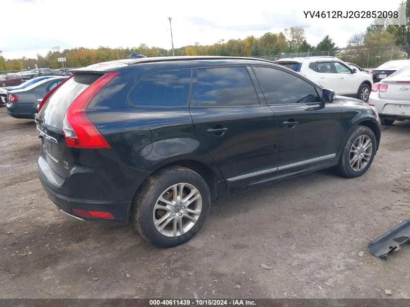 2016 Volvo Xc60 T5 VIN: YV4612RJ2G2852098 Lot: 40611439