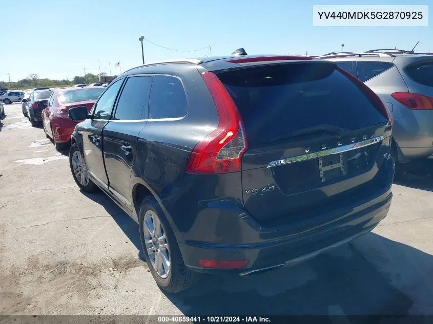 2016 Volvo Xc60 T5 Drive-E Premier VIN: YV440MDK5G2870925 Lot: 40659441