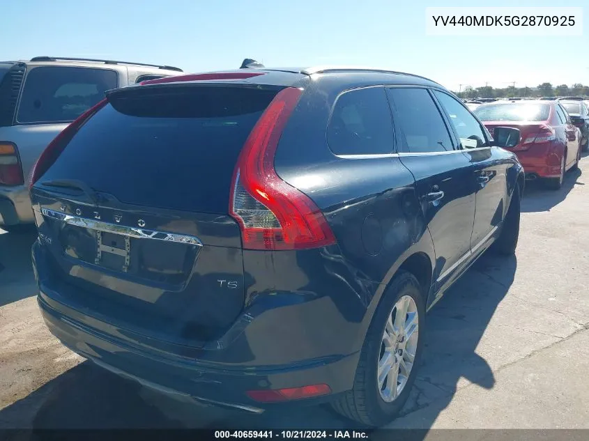 2016 Volvo Xc60 T5 Drive-E Premier VIN: YV440MDK5G2870925 Lot: 40659441