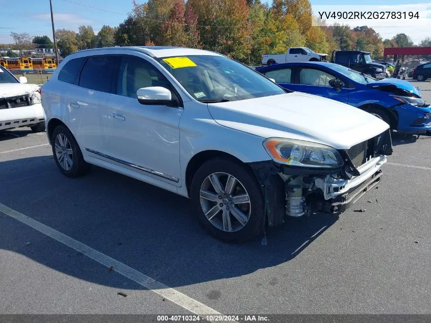 2016 Volvo Xc60 T6 VIN: YV4902RK2G2783194 Lot: 40710324