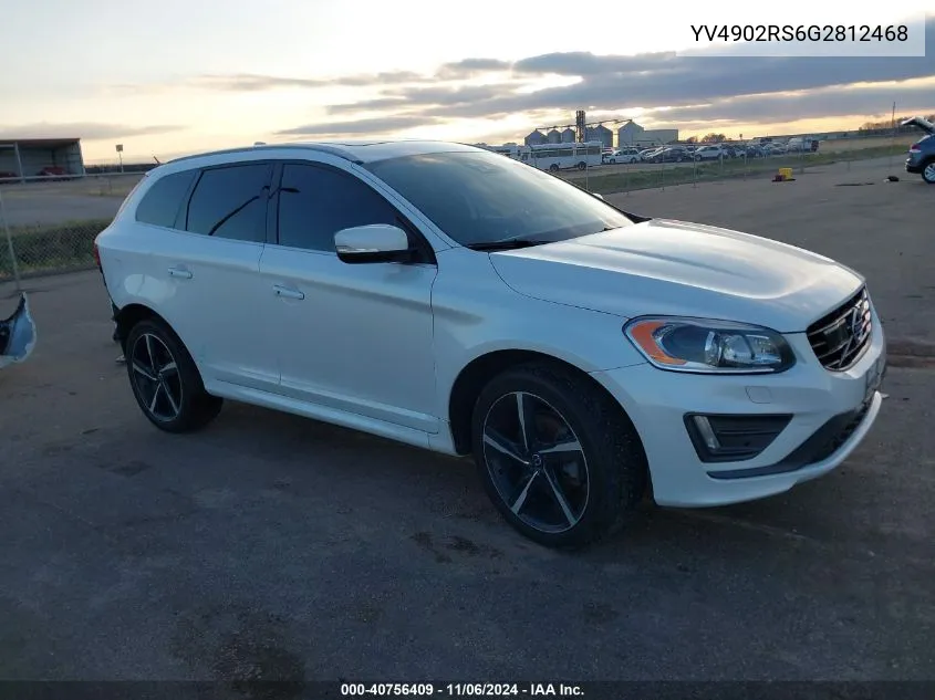 2016 Volvo Xc60 T6 R-Design Platinum VIN: YV4902RS6G2812468 Lot: 40756409