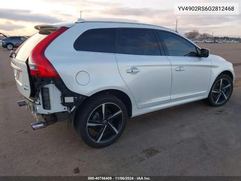 2016 Volvo Xc60 T6 R-Design Platinum VIN: YV4902RS6G2812468 Lot: 40756409