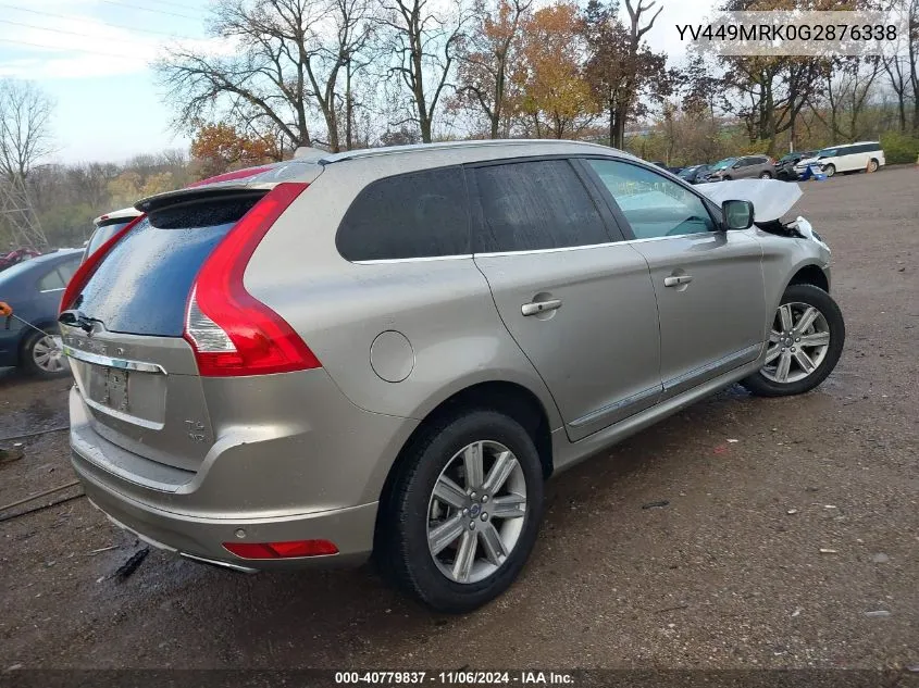 2016 Volvo Xc60 T6 Drive-E VIN: YV449MRK0G2876338 Lot: 40779837