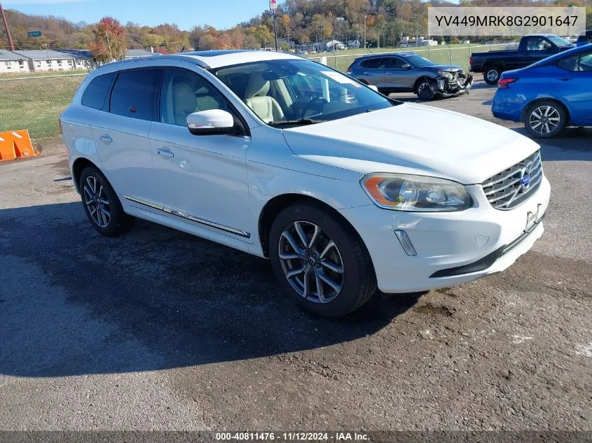 2016 Volvo Xc60 T6 Drive-E VIN: YV449MRK8G2901647 Lot: 40811476