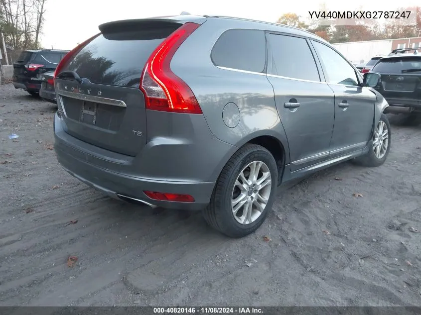 2016 Volvo Xc60 T5 Drive-E Premier VIN: YV440MDKXG2787247 Lot: 40820146