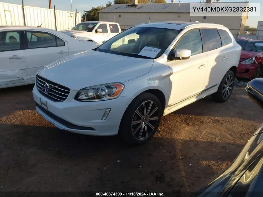 2016 Volvo Xc60 T5 Drive-E Premier VIN: YV440MDKXG2832381 Lot: 40874399