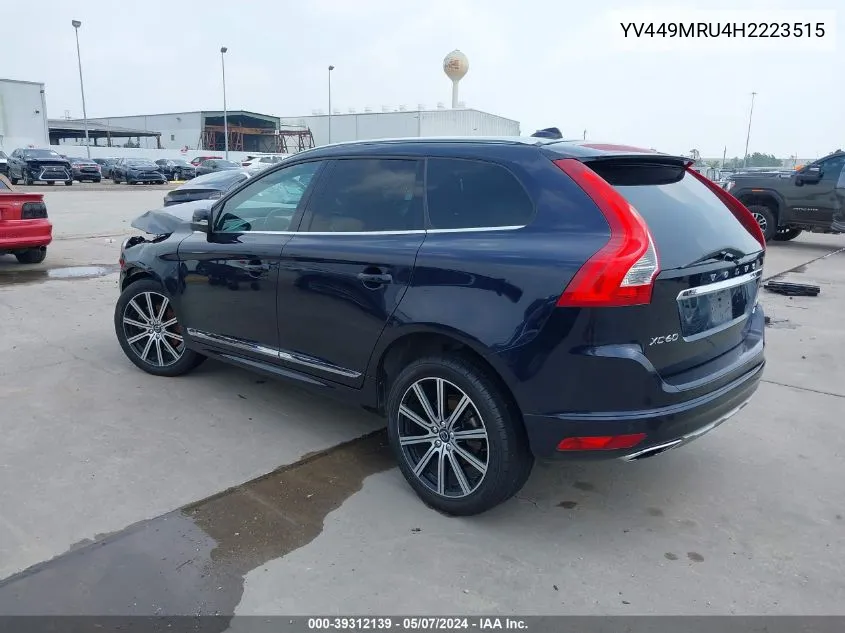 2017 Volvo Xc60 T6 Inscription VIN: YV449MRU4H2223515 Lot: 39312139