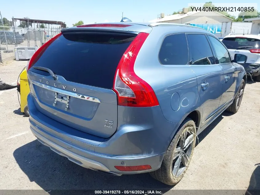 2017 Volvo Xc60 T5 Dynamic VIN: YV440MRRXH2140855 Lot: 39419278