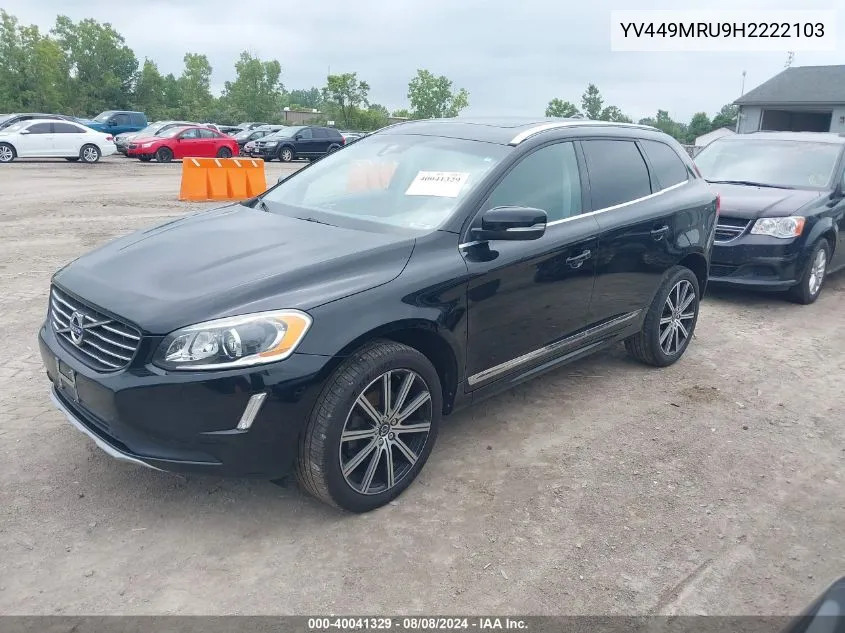 2017 Volvo Xc60 T6 Inscription VIN: YV449MRU9H2222103 Lot: 40041329