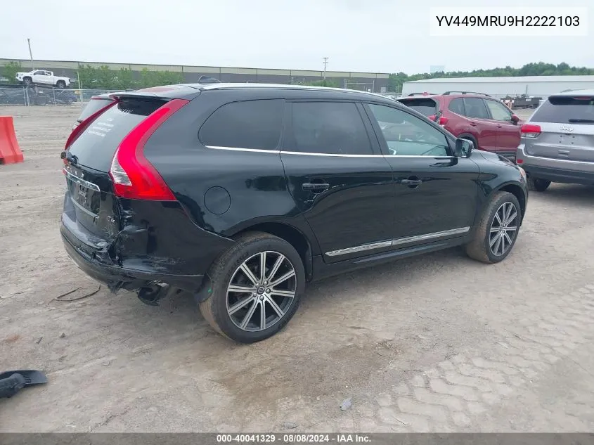 2017 Volvo Xc60 T6 Inscription VIN: YV449MRU9H2222103 Lot: 40041329