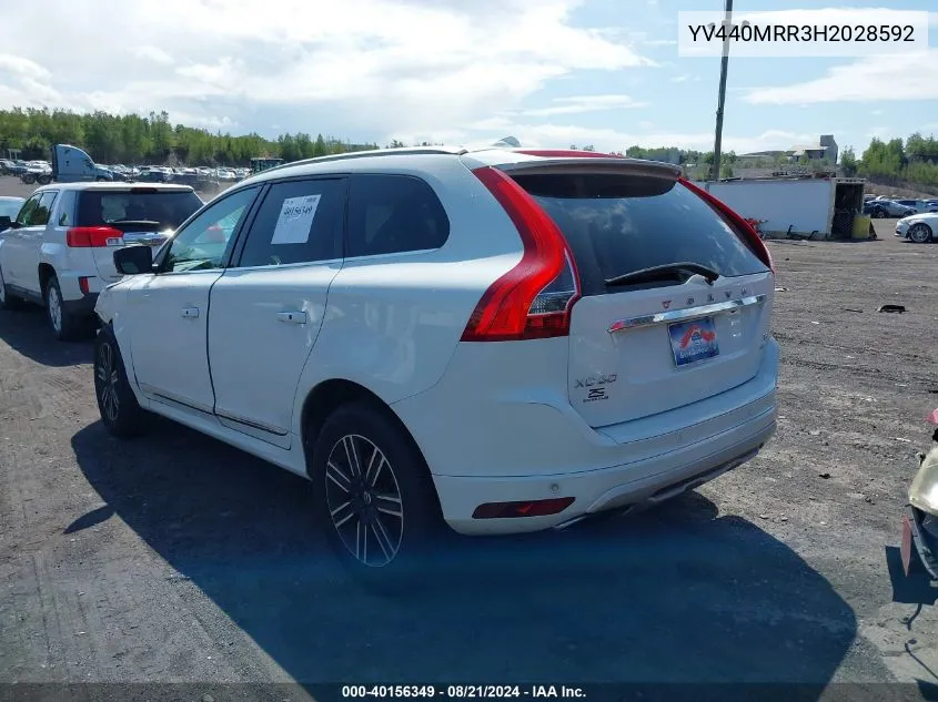 2017 Volvo Xc60 T5 Dynamic VIN: YV440MRR3H2028592 Lot: 40156349