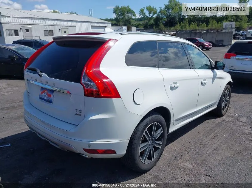 2017 Volvo Xc60 T5 Dynamic VIN: YV440MRR3H2028592 Lot: 40156349