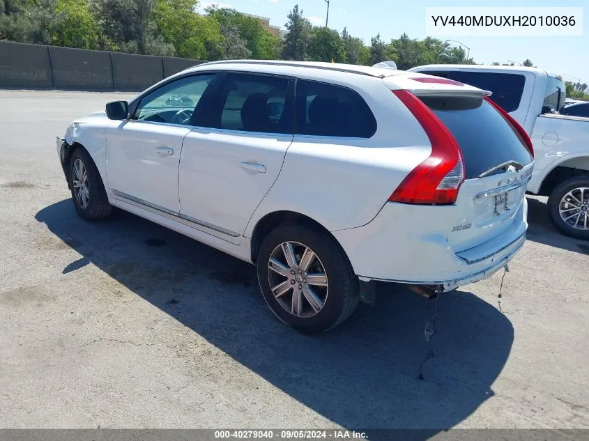 2017 Volvo Xc60 T5/Inscription VIN: YV440MDUXH2010036 Lot: 40279040