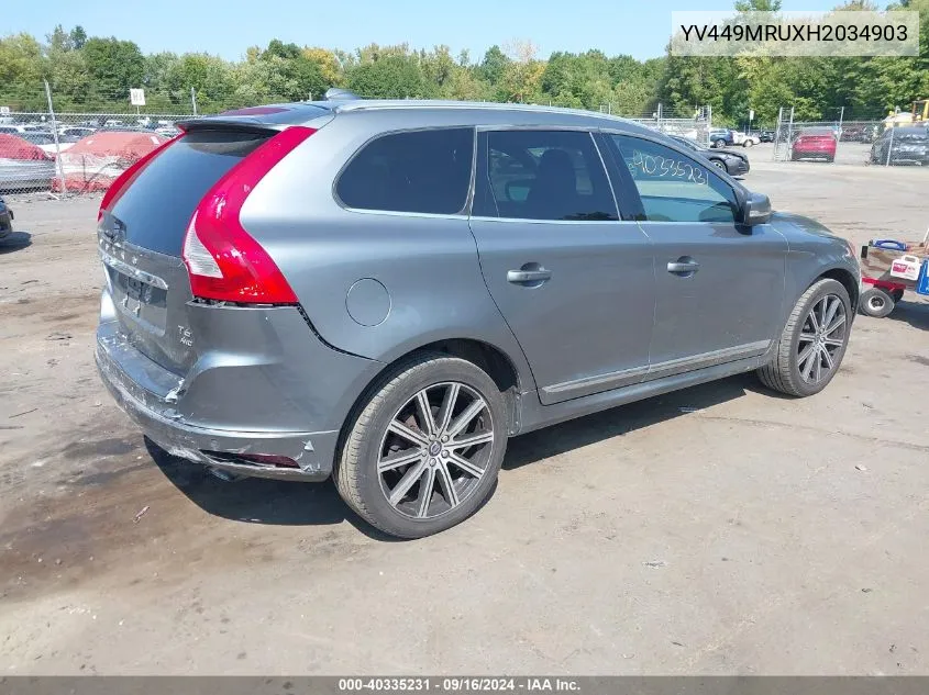 YV449MRUXH2034903 2017 Volvo Xc60 T6 Inscription