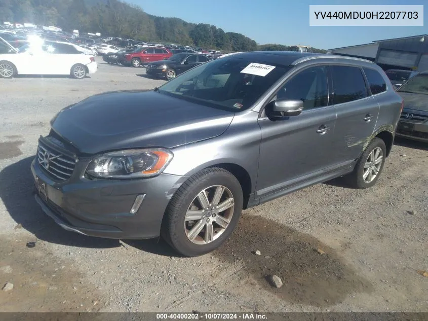 2017 Volvo Xc60 T5/Inscription VIN: YV440MDU0H2207703 Lot: 40400202