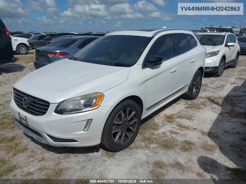 2017 Volvo Xc60 T6 Dynamic VIN: YV449MRR4H2042863 Lot: 40492780