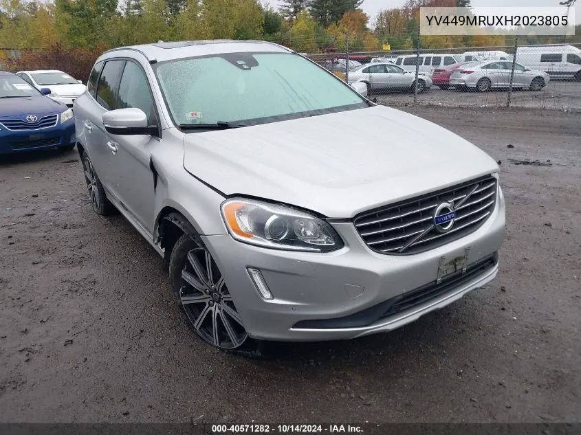 2017 Volvo Xc60 T6 Inscription VIN: YV449MRUXH2023805 Lot: 40571282